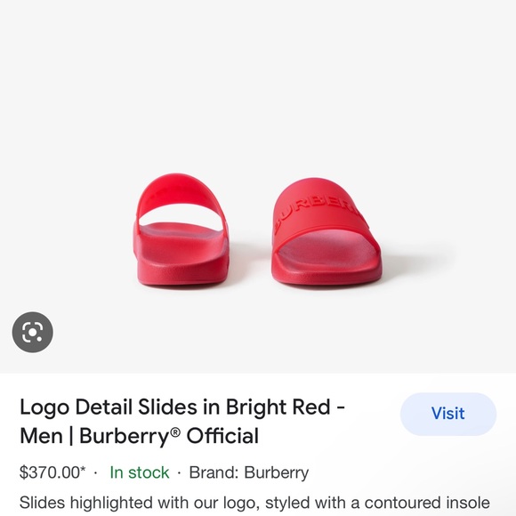 Red Burberry flip-flops (NEW) - Picture 2 of 2